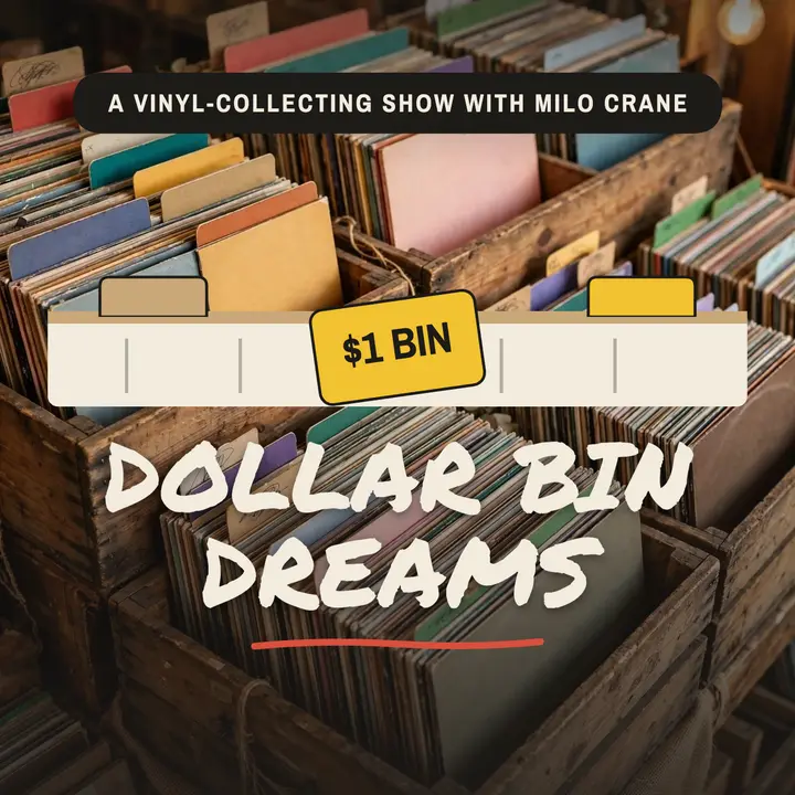 Dollar Bin Dreams vinyl podcast cover template