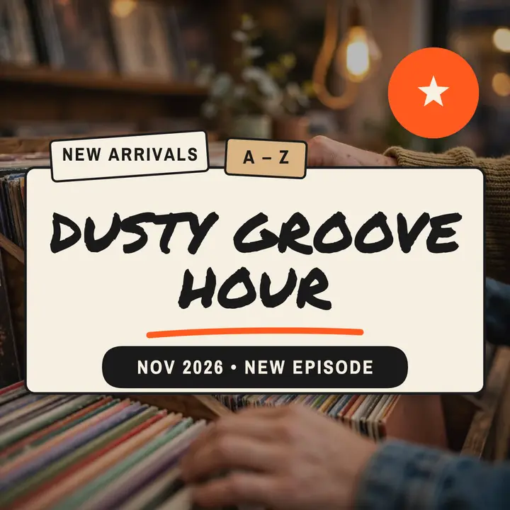 Dusty Groove Hour vinyl podcast cover template