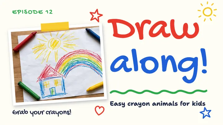 Draw along crayon thumbnail template