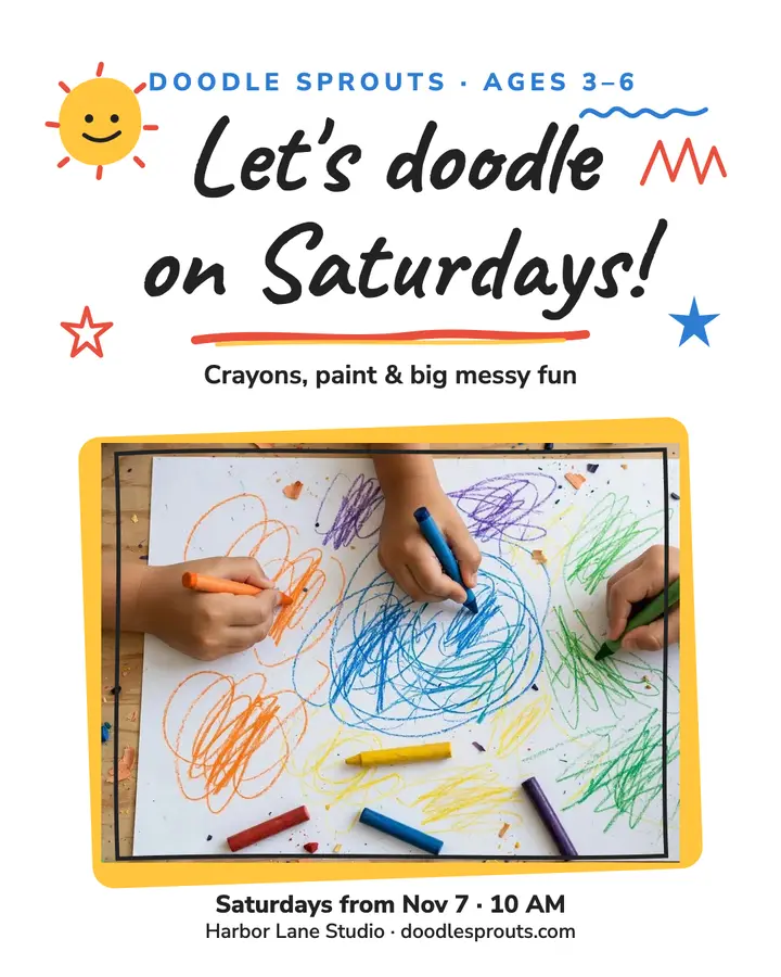 Doodle Sprouts Saturday playgroup post template