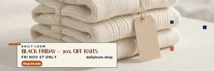 Daily Loom Black Friday knit header template