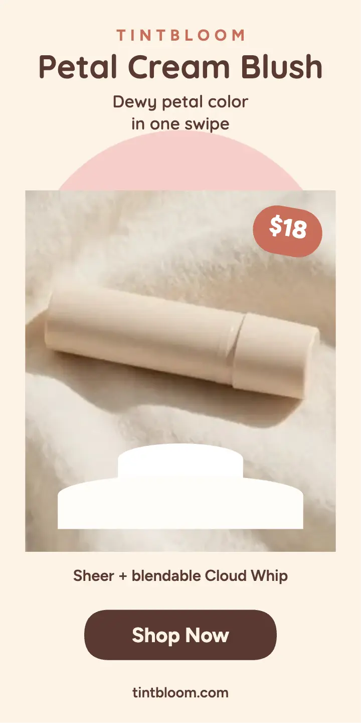 Tintbloom cream blush podium ad template
