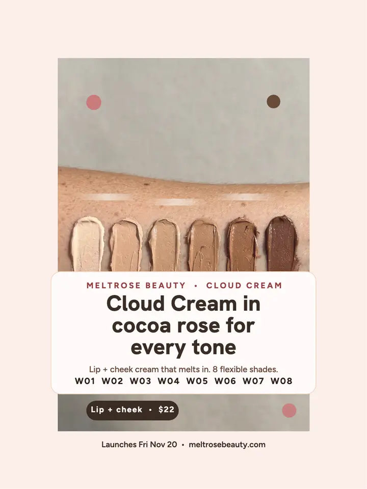 Meltrose Cloud Cream shade row post template