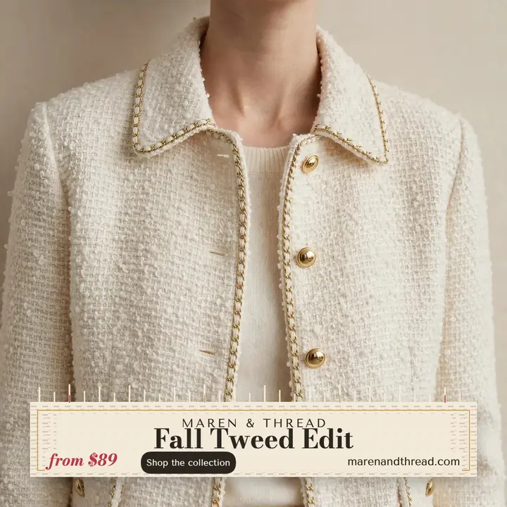 Maren and Thread fall tweed edit post template