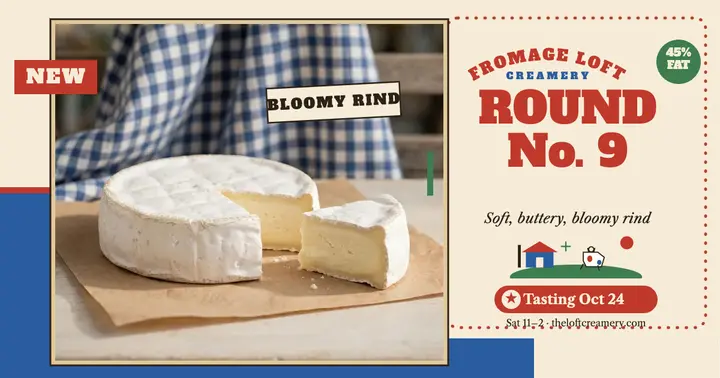 Fromage Loft Round No. 9 cheese post template