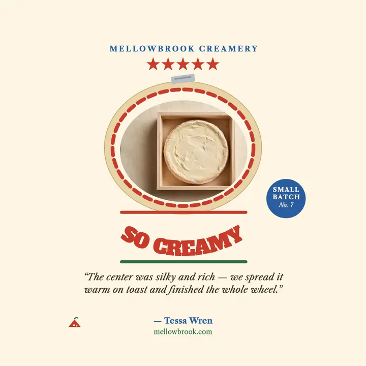 Mellowbrook creamy wheel review label template