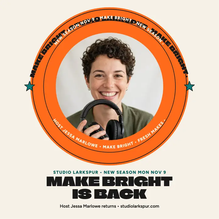 Make Bright relaunch badge, Studio Larkspur template