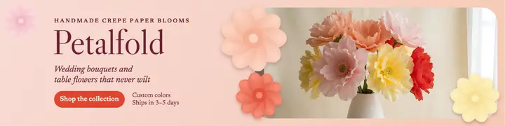 Petalfold crepe paper bouquet shop banner template