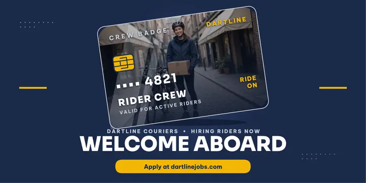 Dartline Couriers crew badge hiring post: hiring post template