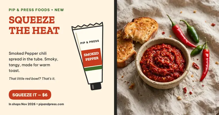 Pip and Press smoked pepper tube post template