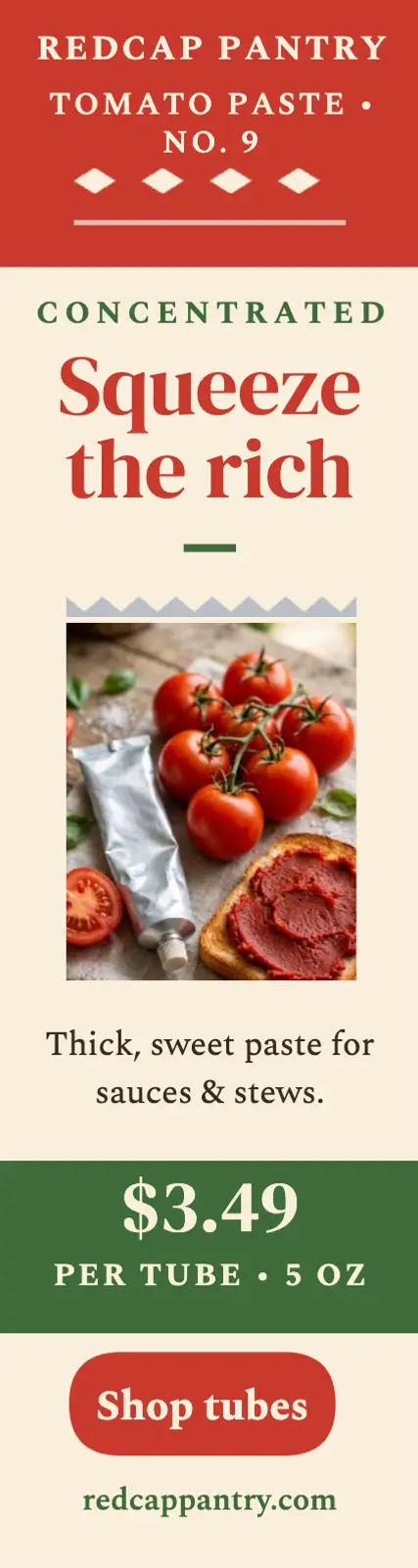Redcap Pantry tomato tube skyscraper template