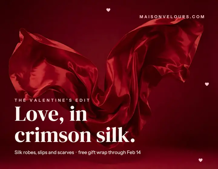 Maison Velours Valentine's silk edit flyer: valentine's day flyer template