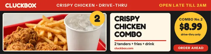 Cluckbox chicken combo billboard ad template