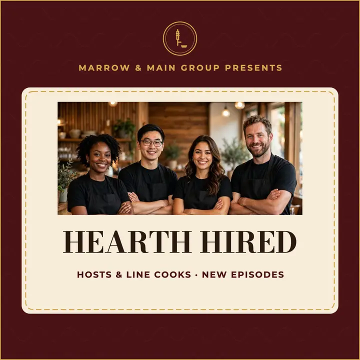 Hearth Hired hospitality hiring cover template