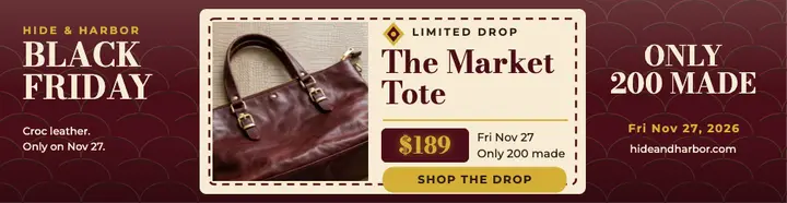 Hide and Harbor Black Friday tote billboard template