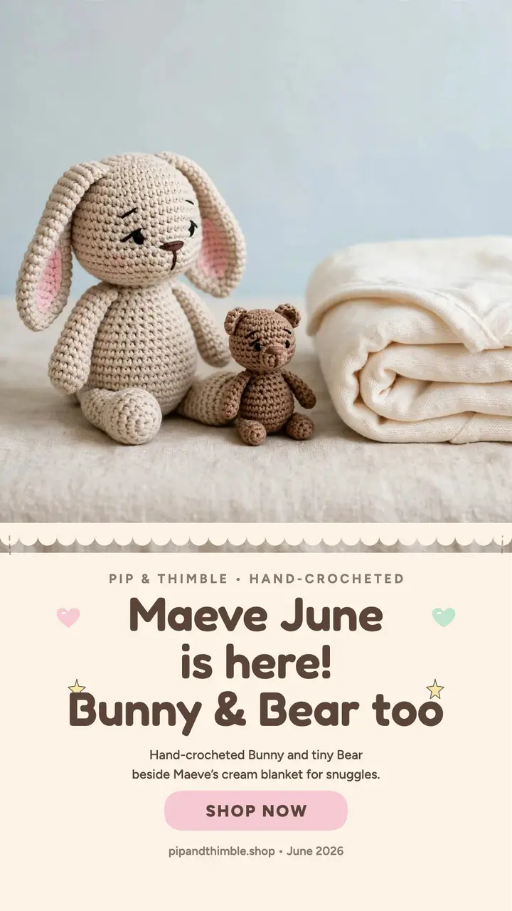 Crochet bunny baby story template