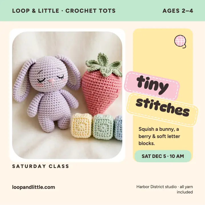 Loop and Little tiny stitches class post template