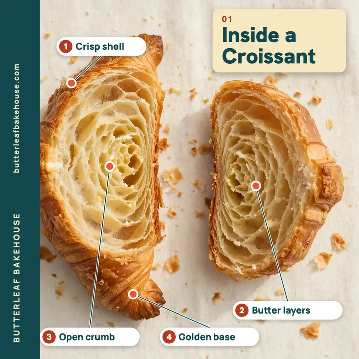 Butterleaf Bakehouse inside a croissant anatomy post template
