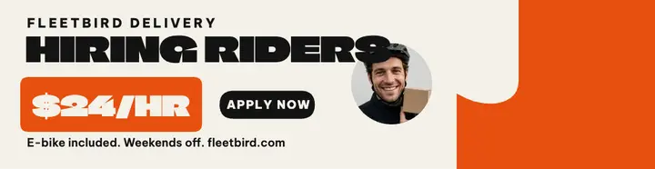 Fleetbird rider hiring billboard template