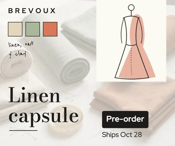 Brevoux resort linen capsule croquis ad: linen capsule collection ad template