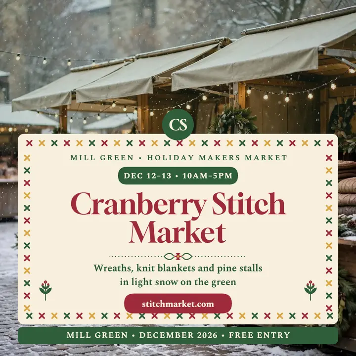 Cranberry Stitch holiday market post template