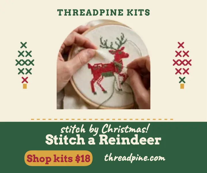 Threadpine reindeer kit mini ad template
