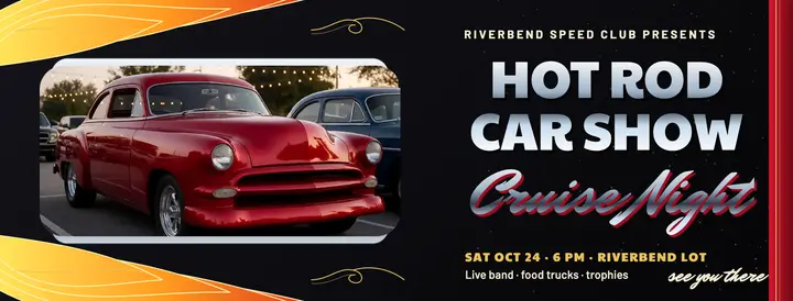 Riverbend Speed Club cruise night cover template