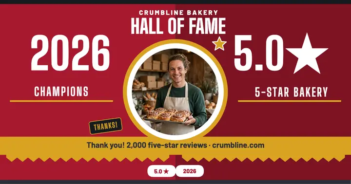 Crumbline Bakery hall of fame reviews post template