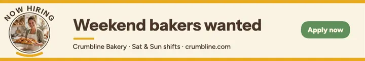 Crumbline Bakery weekend bakers cover template