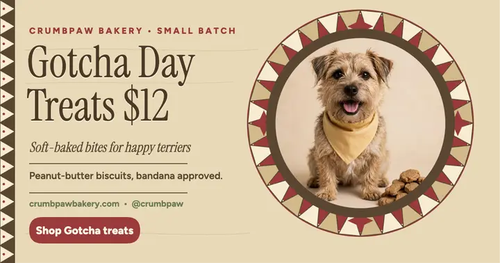 Crumbpaw gotcha day treats post template