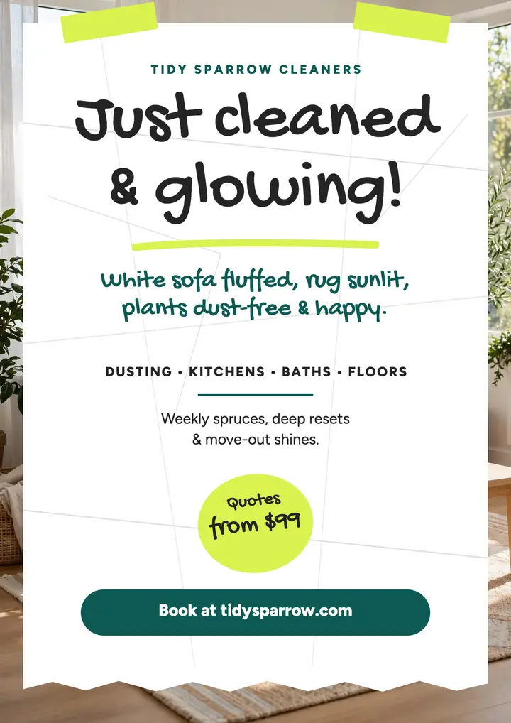 Tidy Sparrow cleaner promo flyer template
