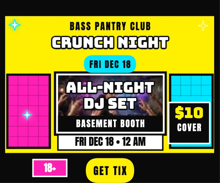Bass Pantry Crunch Night DJ ad template