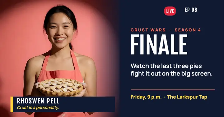 Crust Wars finale watch party post, reality-show confessional template