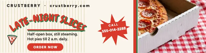 Crustberry late-night slices billboard template