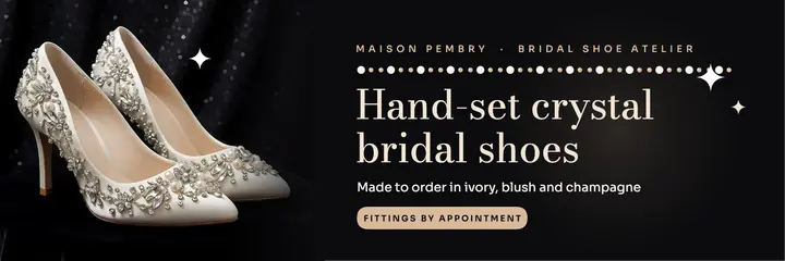 Crystal bridal shoes header template