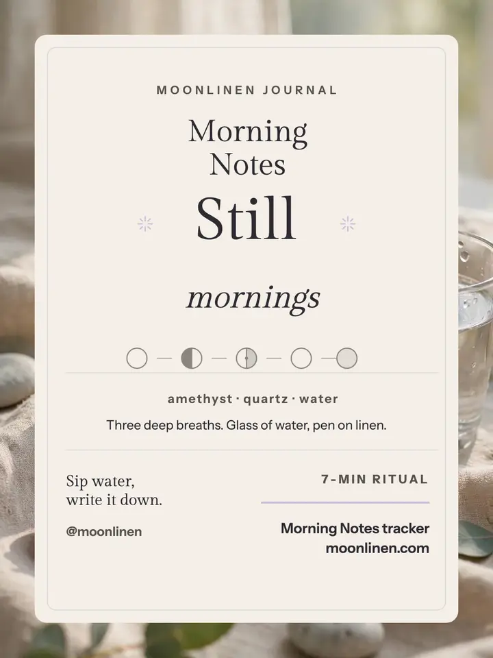 Still mornings journaling ritual portrait template
