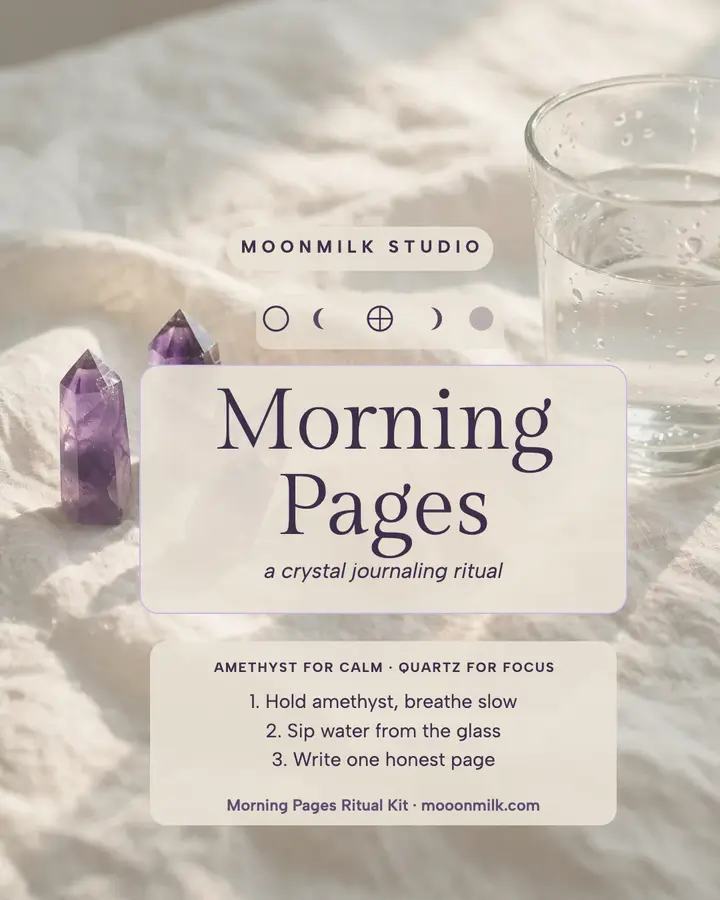 Moonmilk crystal morning pages post template