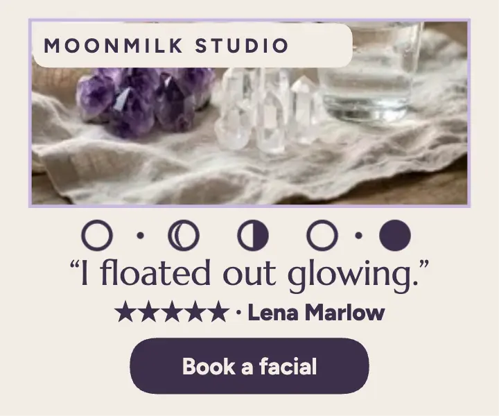 Moonmilk Studio spa review ad template