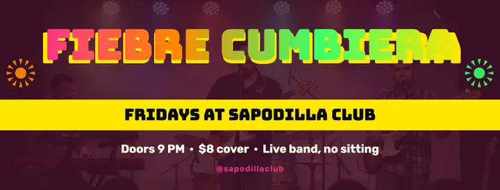 Sapodilla Club cumbia night cover template