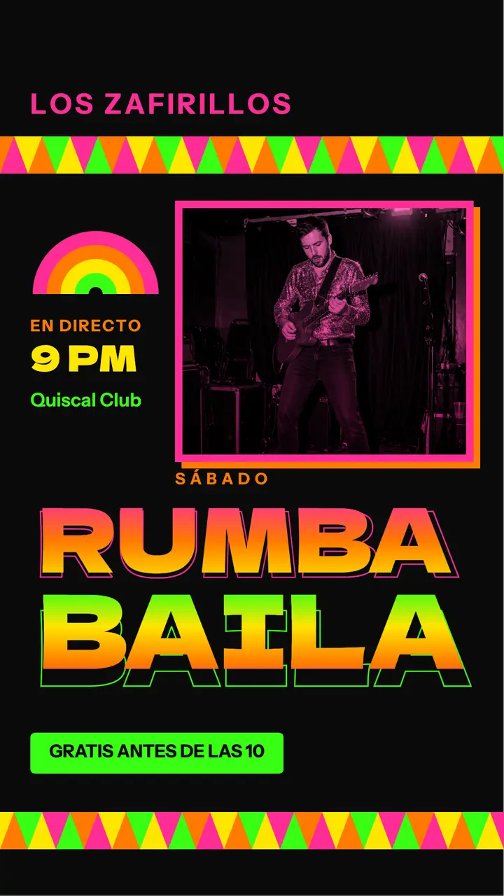 Cumbia night live band story poster: cumbia night poster template