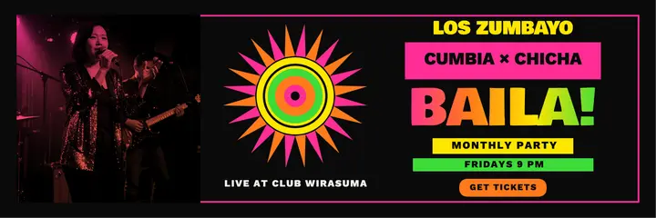Cumbia and chicha dance night X header template