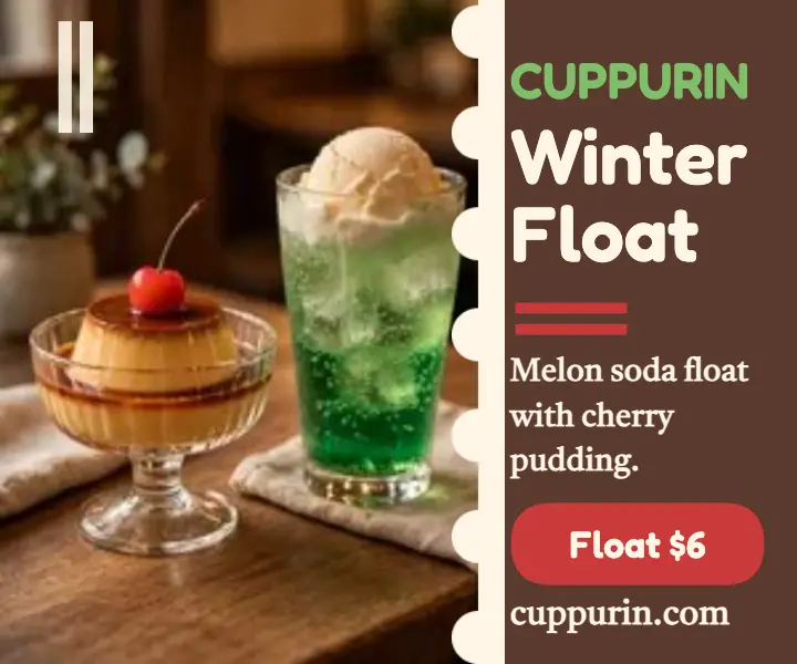 Cuppurin Kissaten winter float ad template