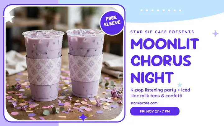 Moonlit Chorus cupsleeve night thumbnail template