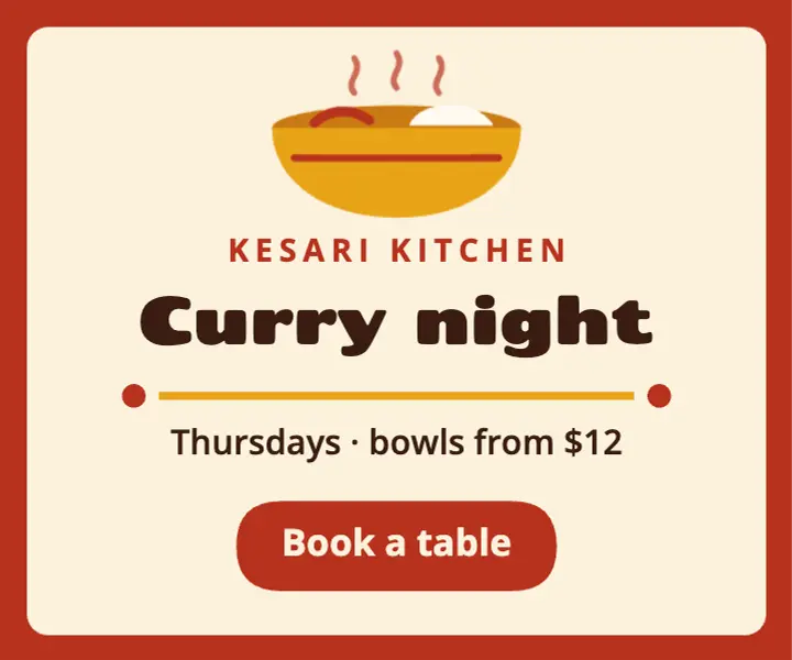 Curry night ad template