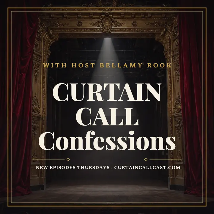 Curtain Call Confessions opera podcast cover template