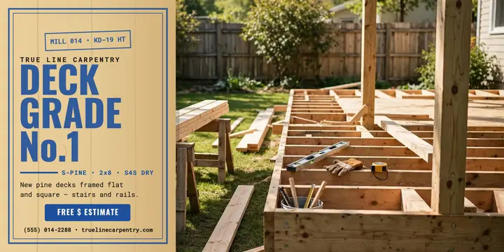 True Line deck grade stamp post template