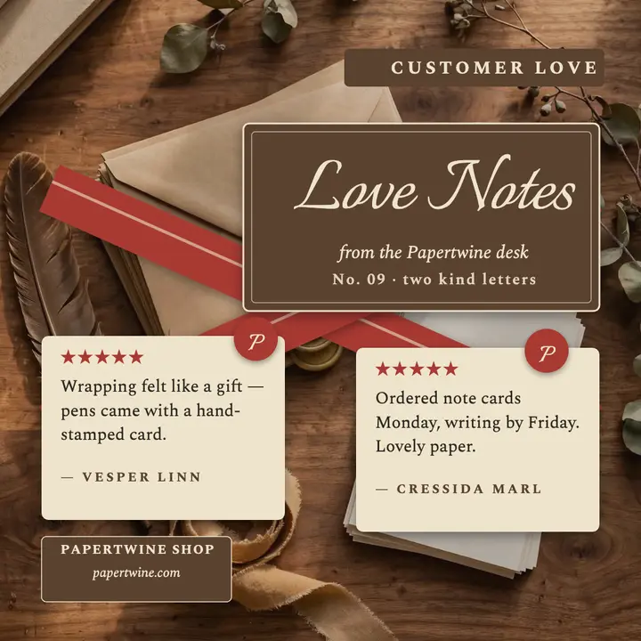 Papertwine customer love notes post template