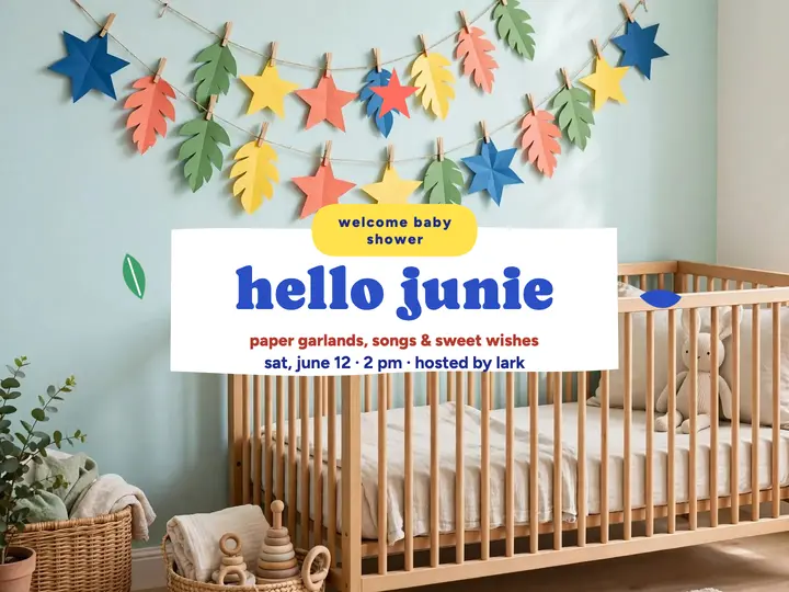 Hello Junie cut-paper shower slide template