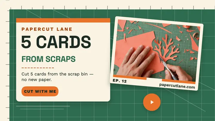 Papercut Lane scrap cards thumbnail template