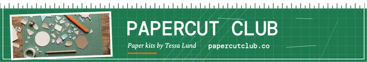 Papercut Club creator cover template